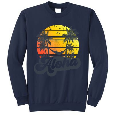 Aloha Hawaii Hawaiian Island Palm Trees Beach Vacation Sweatshirt