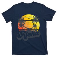 Aloha Hawaii Hawaiian Island Palm Trees Beach Vacation T-Shirt