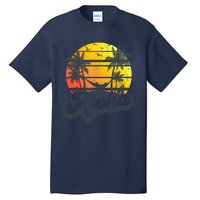 Aloha Hawaii Hawaiian Island Palm Trees Beach Vacation Tall T-Shirt