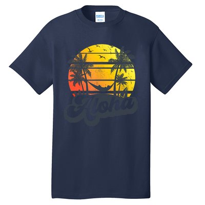 Aloha Hawaii Hawaiian Island Palm Trees Beach Vacation Tall T-Shirt