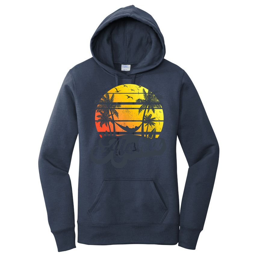 Aloha Hawaii Hawaiian Island Palm Trees Beach Vacation Women's Pullover Hoodie