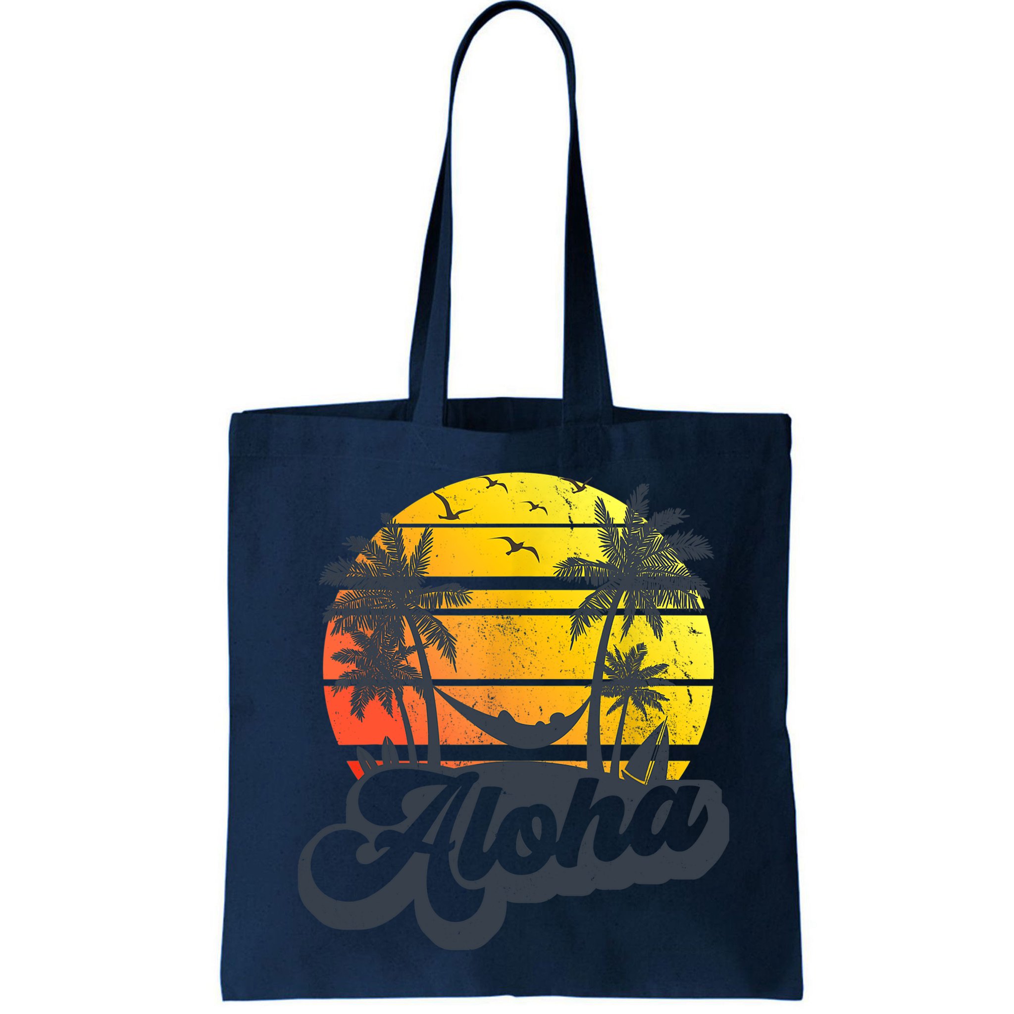 Aloha Hawaii Hawaiian Island Palm Trees Beach Vacation Bag