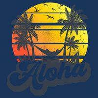 Aloha Hawaii Hawaiian Island Palm Trees Beach Vacation Bag