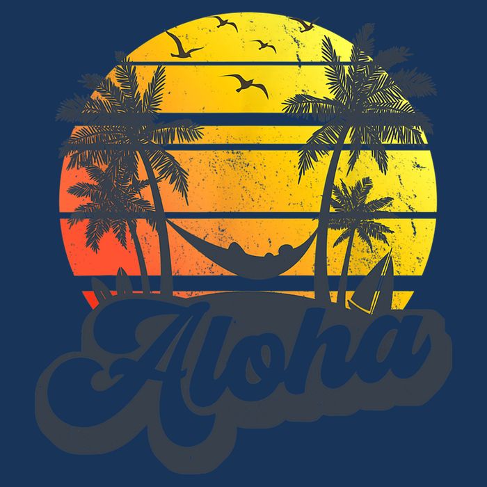 Aloha Hawaii Hawaiian Island Palm Trees Beach Vacation Bag