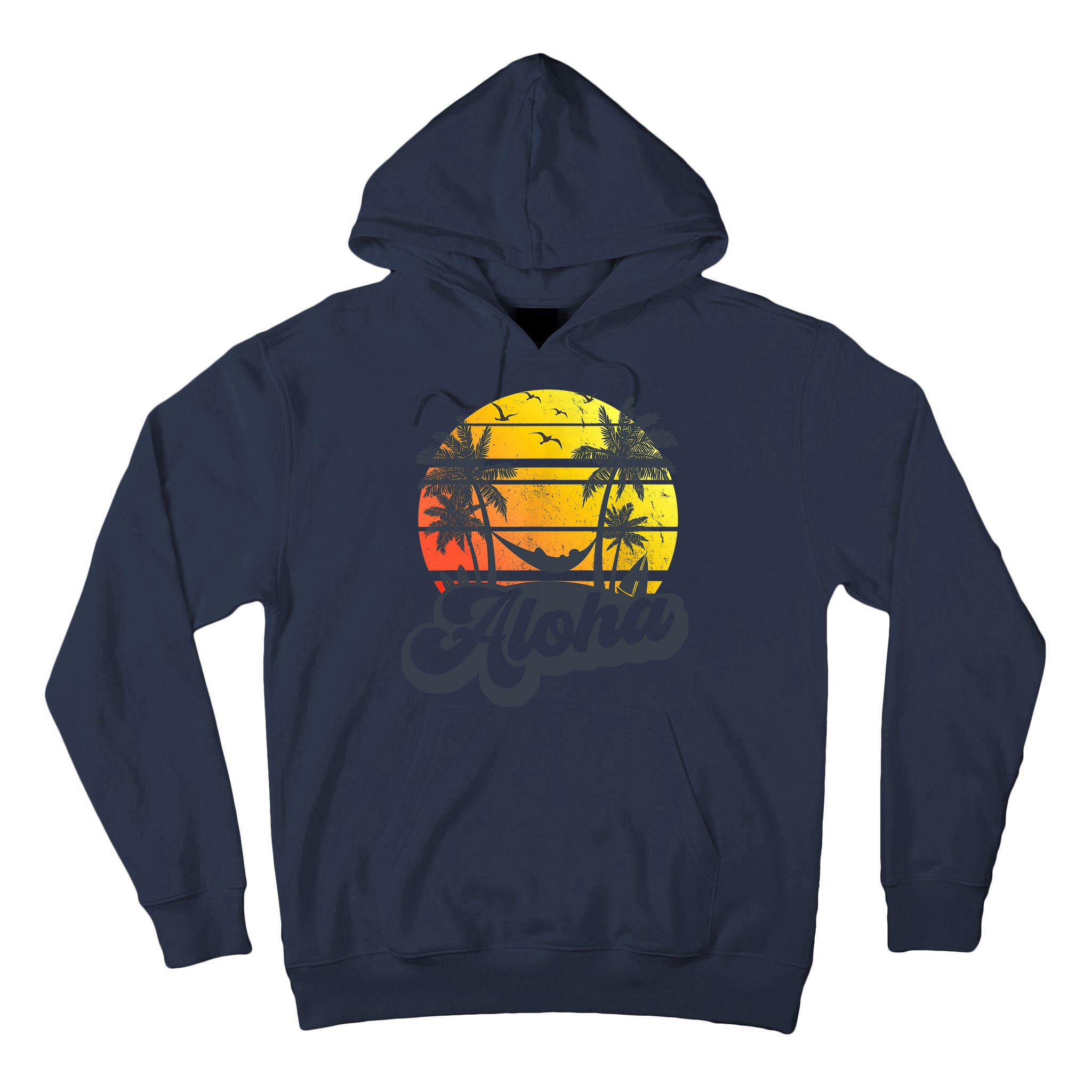 Aloha Hawaii Hawaiian Island Palm Trees Beach Vacation Tall Hoodie
