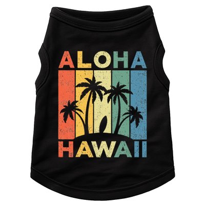 Aloha Hawaii Hawaiian Island Palm Beach Surfboard Surf Doggie Tank