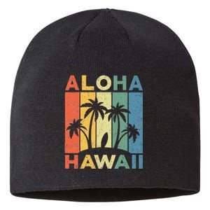 Aloha Hawaii Hawaiian Island Palm Beach Surfboard Surf Sustainable Beanie