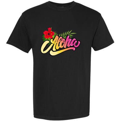 Aloha Hawaii Hawaiian Island Funny Beach Vacation Garment-Dyed Heavyweight T-Shirt