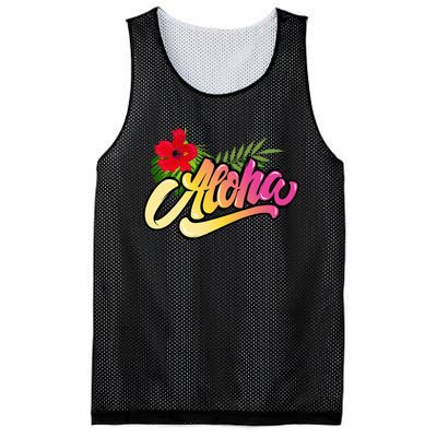 Aloha Hawaii Hawaiian Island Funny Beach Vacation Mesh Reversible Basketball Jersey Tank