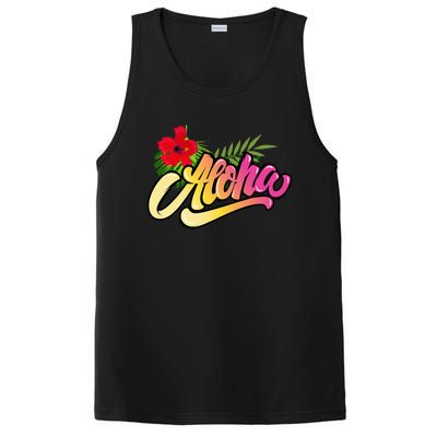 Aloha Hawaii Hawaiian Island Funny Beach Vacation PosiCharge Competitor Tank