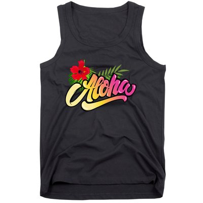 Aloha Hawaii Hawaiian Island Funny Beach Vacation Tank Top