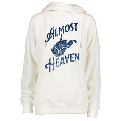 Almost Heaven Home West Virginia Map 304 Wv Womens Funnel Neck Pullover Hood