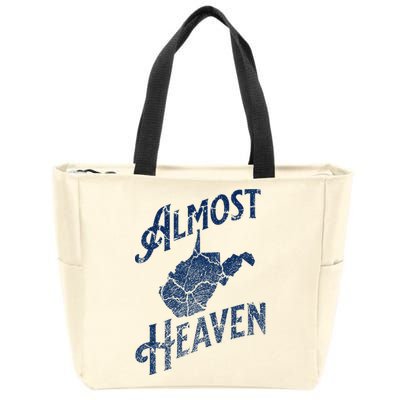 Almost Heaven Home West Virginia Map 304 Wv Zip Tote Bag