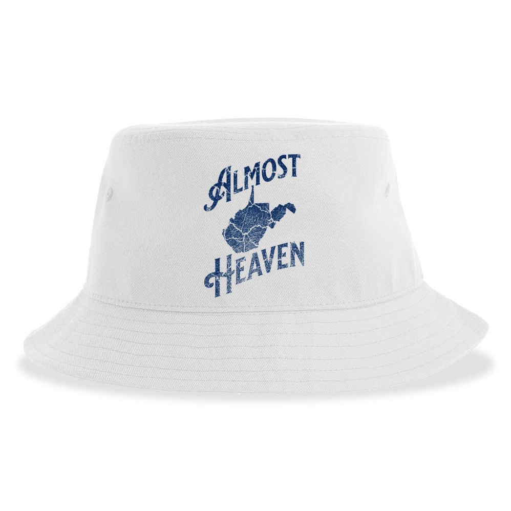 Almost Heaven Home West Virginia Map 304 Wv Sustainable Bucket Hat
