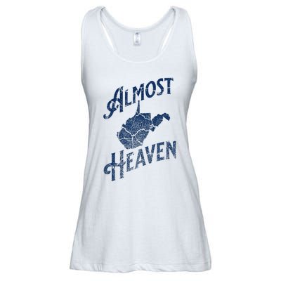 Almost Heaven Home West Virginia Map 304 Wv Ladies Essential Flowy Tank