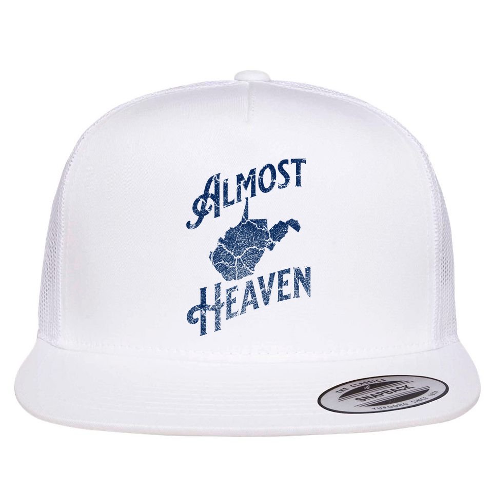 Almost Heaven Home West Virginia Map 304 Wv Flat Bill Trucker Hat
