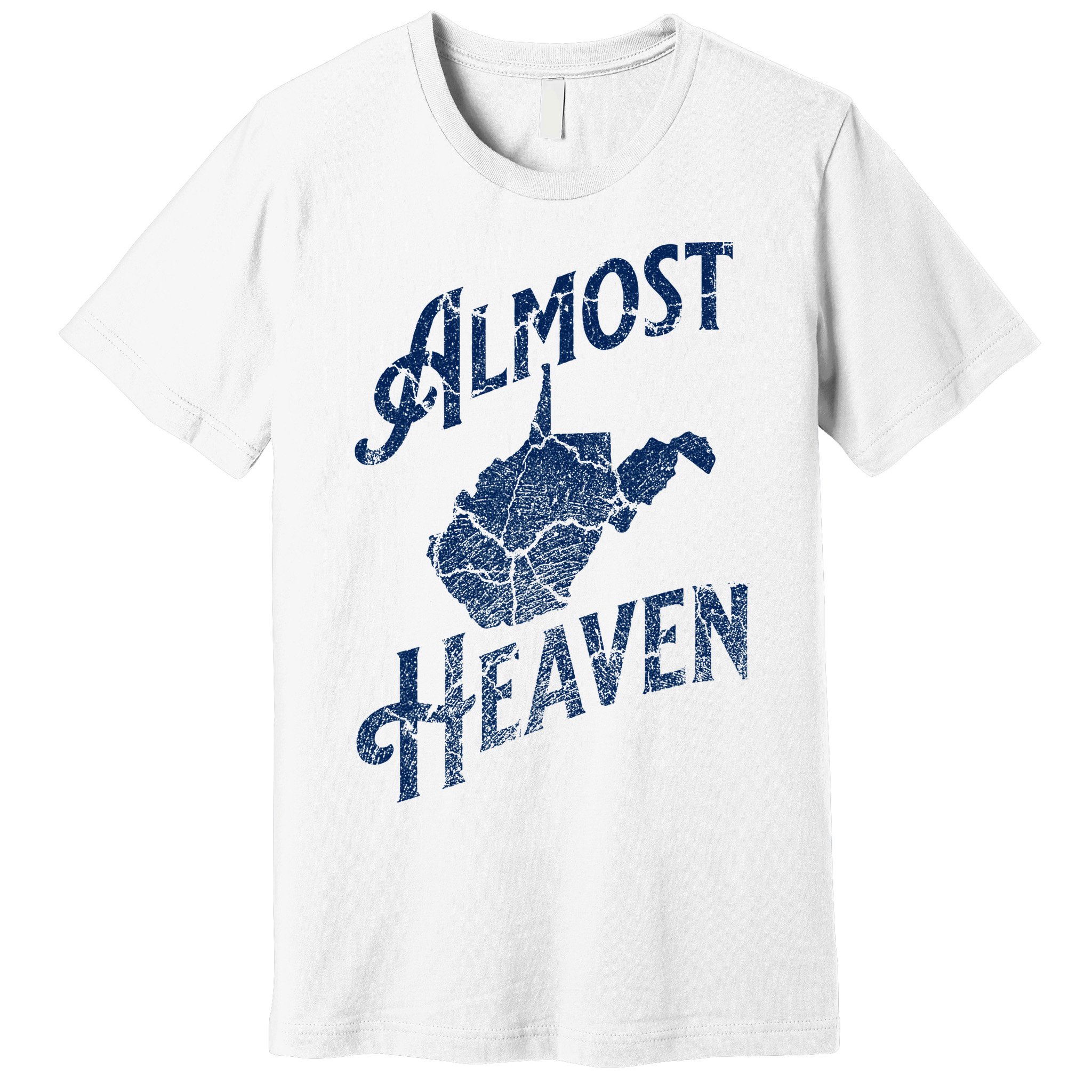 Almost Heaven Home West Virginia Map 304 Wv Premium T-Shirt