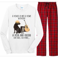 A House Is Not A Home Without A Dog And Guitar Or Two Long Sleeve Pajama Set