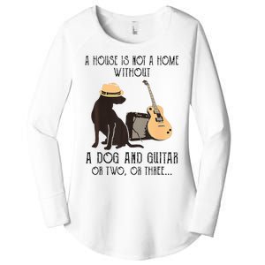 A House Is Not A Home Without A Dog And Guitar Or Two Women's Perfect Tri Tunic Long Sleeve Shirt