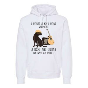 A House Is Not A Home Without A Dog And Guitar Or Two Premium Hoodie