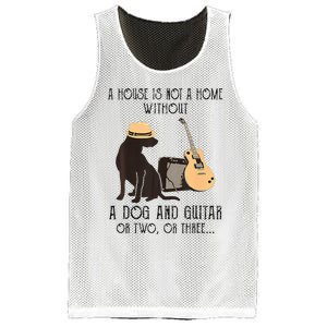 A House Is Not A Home Without A Dog And Guitar Or Two Mesh Reversible Basketball Jersey Tank