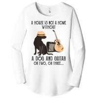 A House Is Not A Home Without A Dog And Guitar Or Two Women's Perfect Tri Tunic Long Sleeve Shirt