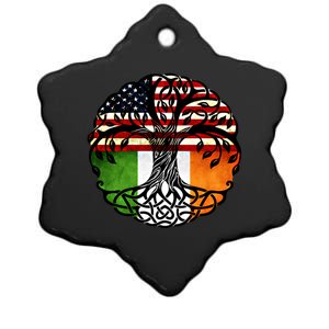 American Heart Irish Roots Patriot Usa Ireland Flag Cool Gift Ceramic Star Ornament