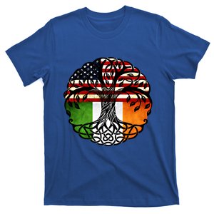 American Heart Irish Roots Patriot Usa Ireland Flag Cool Gift T-Shirt