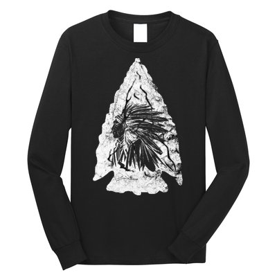 Arrowhead Hunter Indian Chief Relic Hunting Native American Long Sleeve Shirt