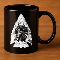 Arrowhead Hunter Indian Chief Relic Hunting Native American 11oz C Handle Ceramic Mug