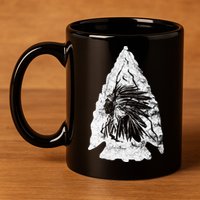 Arrowhead Hunter Indian Chief Relic Hunting Native American 11oz C Handle Ceramic Mug