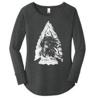 Arrowhead Hunter Indian Chief Relic Hunting Native American Women's Perfect Tri Tunic Long Sleeve Shirt