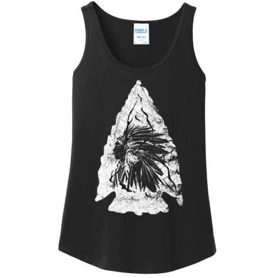 Arrowhead Hunter Indian Chief Relic Hunting Native American Ladies Essential Tank