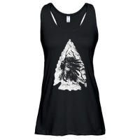 Arrowhead Hunter Indian Chief Relic Hunting Native American Ladies Essential Flowy Tank