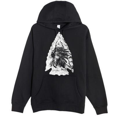 Arrowhead Hunter Indian Chief Relic Hunting Native American Premium Pullover Hoodie