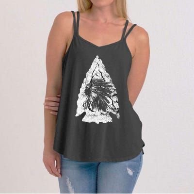 Arrowhead Hunter Indian Chief Relic Hunting Native American Women's Strappy Tank