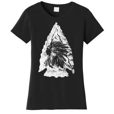 Arrowhead Hunter Indian Chief Relic Hunting Native American Women's T-Shirt