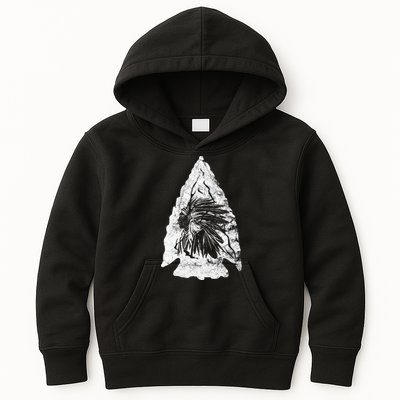 Arrowhead Hunter Indian Chief Relic Hunting Native American Kids Hoodie