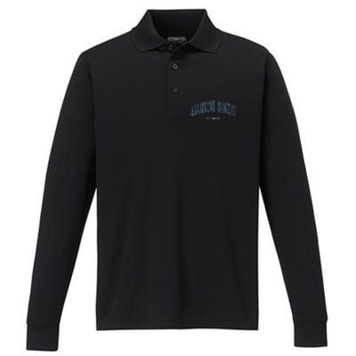 Arlington Heights Illinois Vintage Performance Long Sleeve Polo