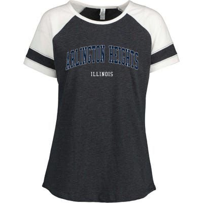 Arlington Heights Illinois Vintage Enza Ladies Jersey Colorblock Tee