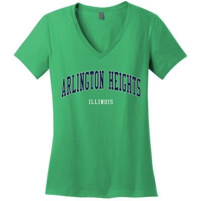 Arlington Heights Illinois Vintage Women's V-Neck T-Shirt