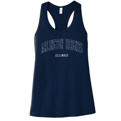 Arlington Heights Illinois Vintage Women's Racerback Tank