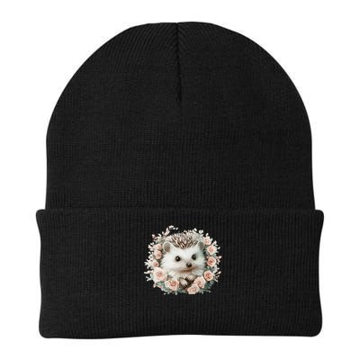 Adorable Hedgehog In Floral Frame Beanie