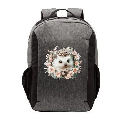 Adorable Hedgehog In Floral Frame Vector Backpack