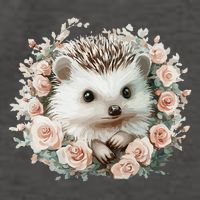 Adorable Hedgehog In Floral Frame Vector Backpack