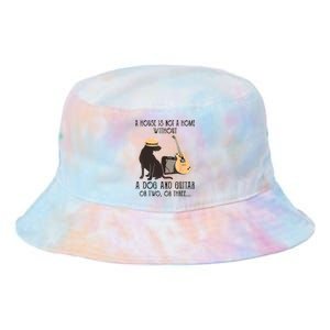 A House Is Not A Home Without A Dog And Guitar Or Two Tie Dye Newport Bucket Hat