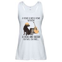 A House Is Not A Home Without A Dog And Guitar Or Two Ladies Essential Flowy Tank