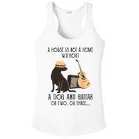 A House Is Not A Home Without A Dog And Guitar Or Two Ladies PosiCharge Competitor Racerback Tank