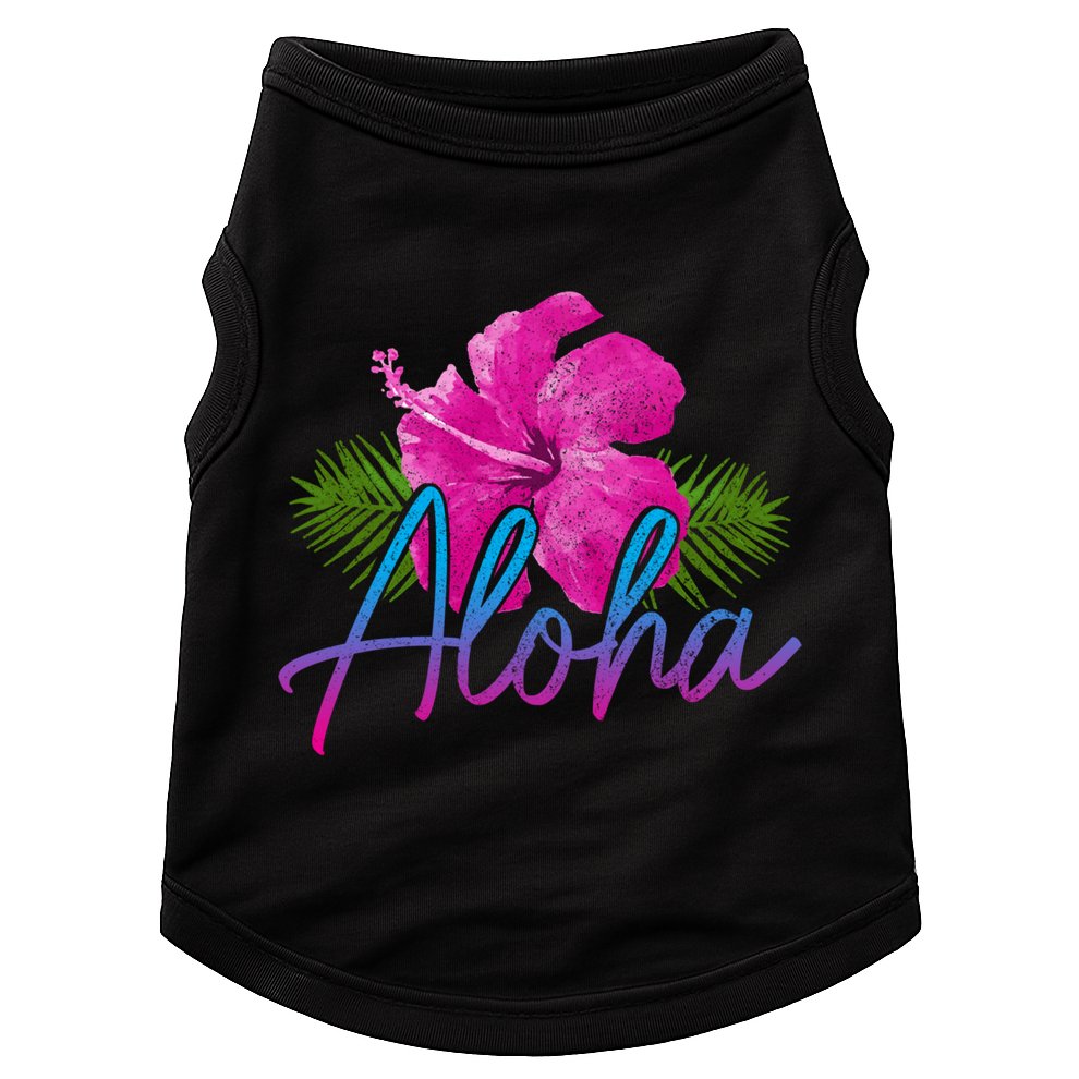 Aloha Hawaiian Islands Hawaii Surf Hibiscus Flower Surfer Cool Gift Doggie Tank
