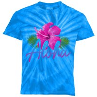 Aloha Hawaiian Islands Hawaii Surf Hibiscus Flower Surfer Cool Gift Kids Tie-Dye T-Shirt